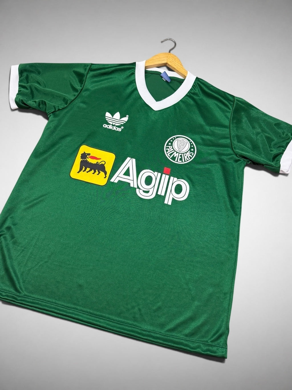 CAMISA PALMEIRAS AGIP 1987 “Edu Manga” BRILHOSA