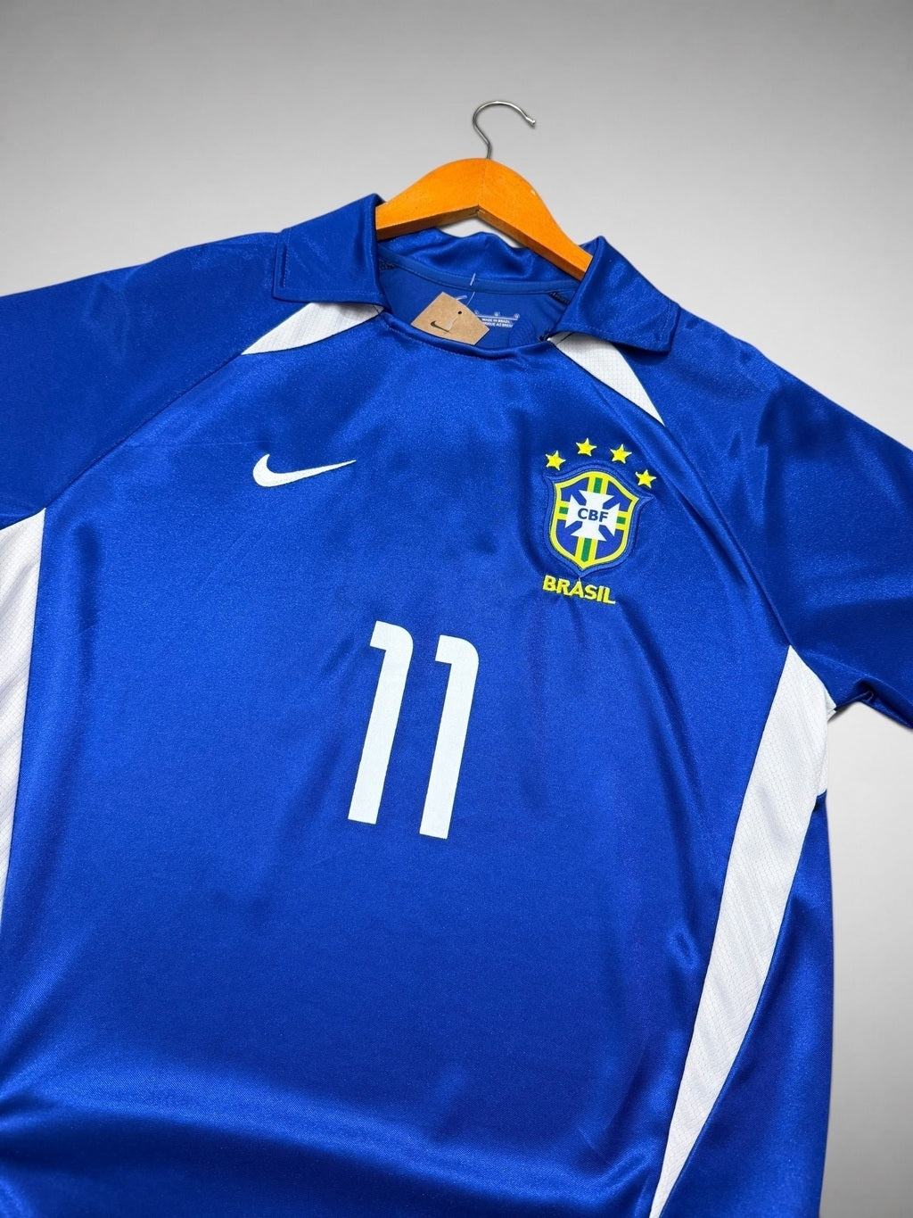 CAMISA AZUL SELEÇÃO BRASILEIRA COPA DE 2002 “Ronaldinho”