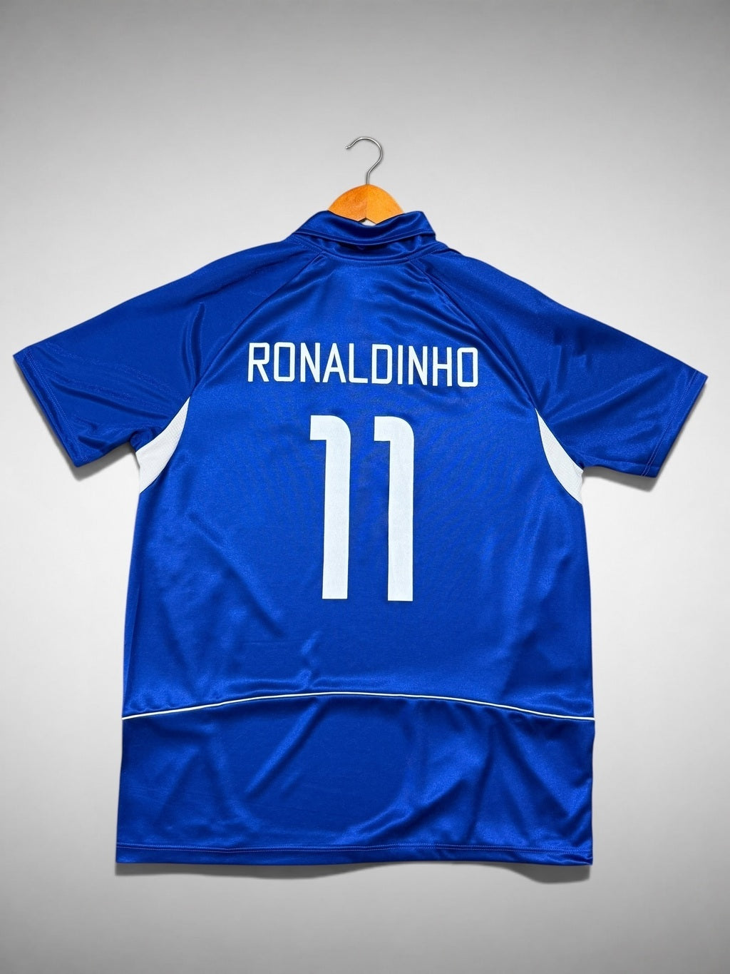 CAMISA AZUL SELEÇÃO BRASILEIRA COPA DE 2002 “Ronaldinho”