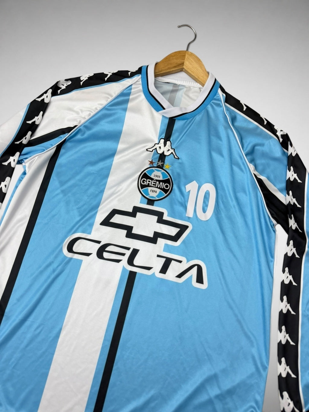 CAMISETA CELESTE LONGA GRÊMIO 2000 “Ronaldinho”