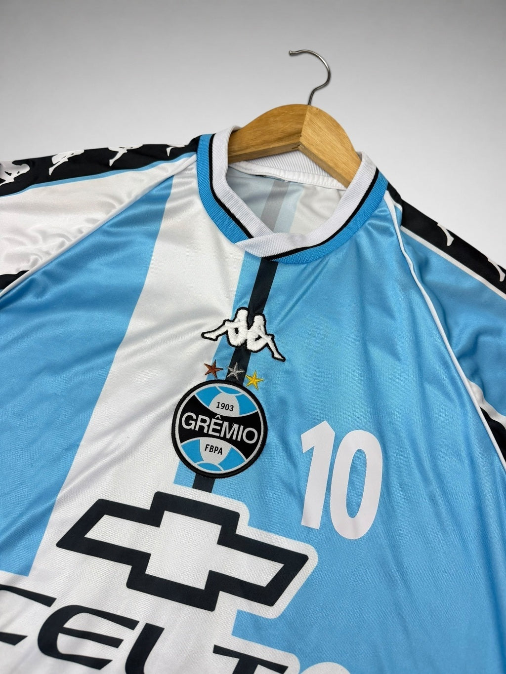 CAMISETA CELESTE LONGA GRÊMIO 2000 “Ronaldinho”
