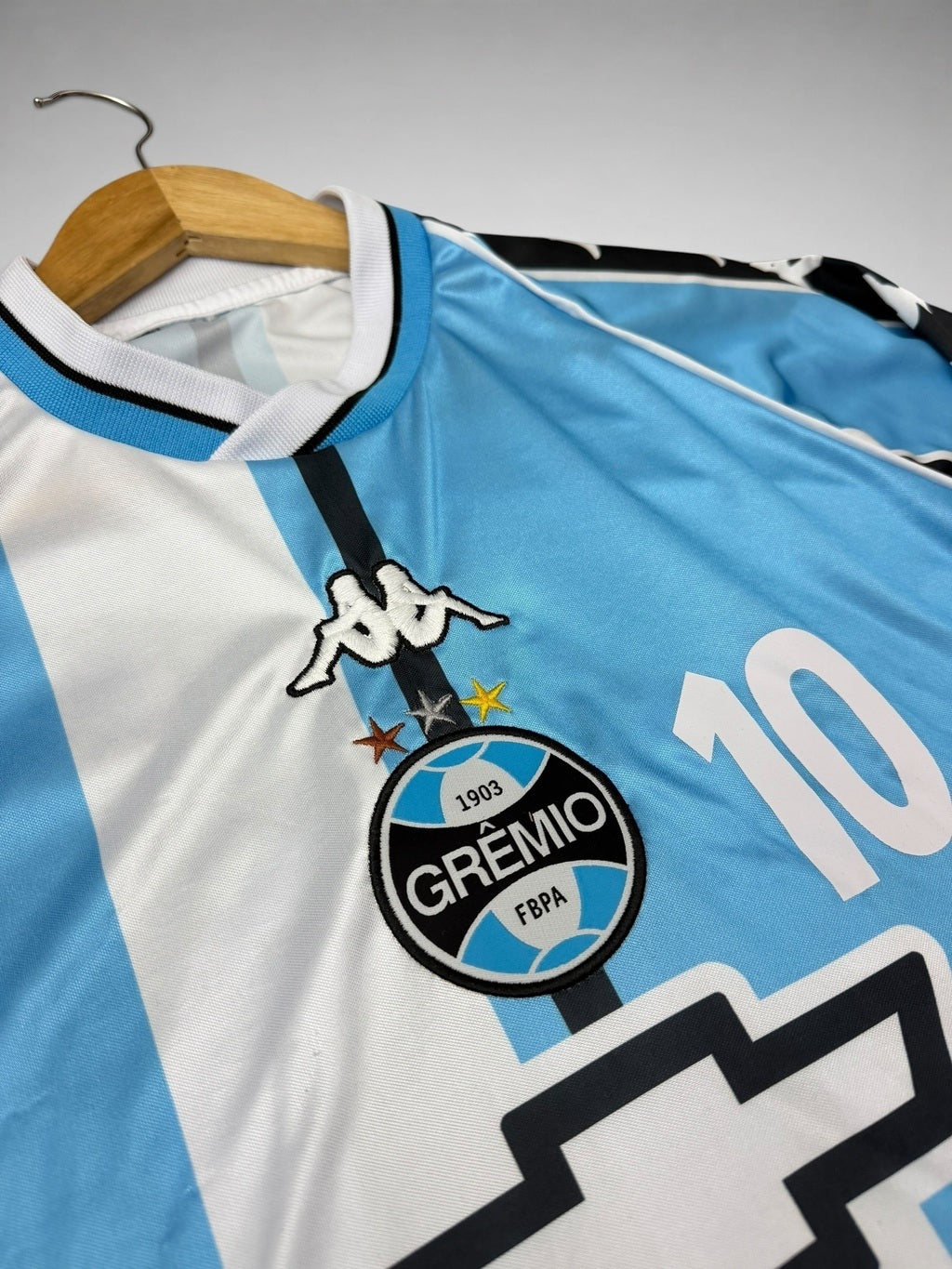 CAMISETA CELESTE LONGA GRÊMIO 2000 “Ronaldinho”