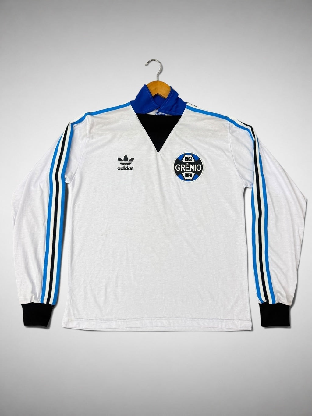 CAMISA BRANCA GRÊMIO LONGA 1984 “Renato Portaluppi”