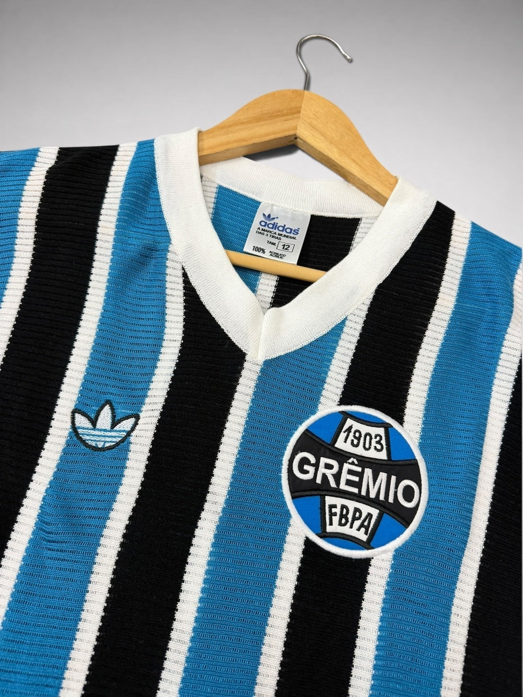 CAMISA MALHA CANELADA GRÊMIO 1983 LIBERTADORES “Renato Portaluppi”