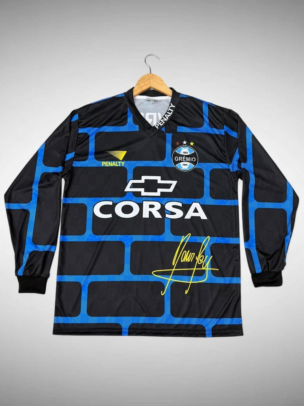 CAMISA GOLEIRO GRÊMIO 1997 MURALHA PRETA “Danrlei”