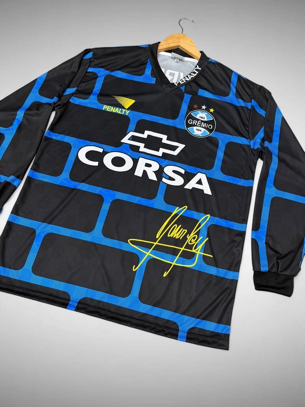 CAMISA GOLEIRO GRÊMIO 1997 MURALHA PRETA “Danrlei”