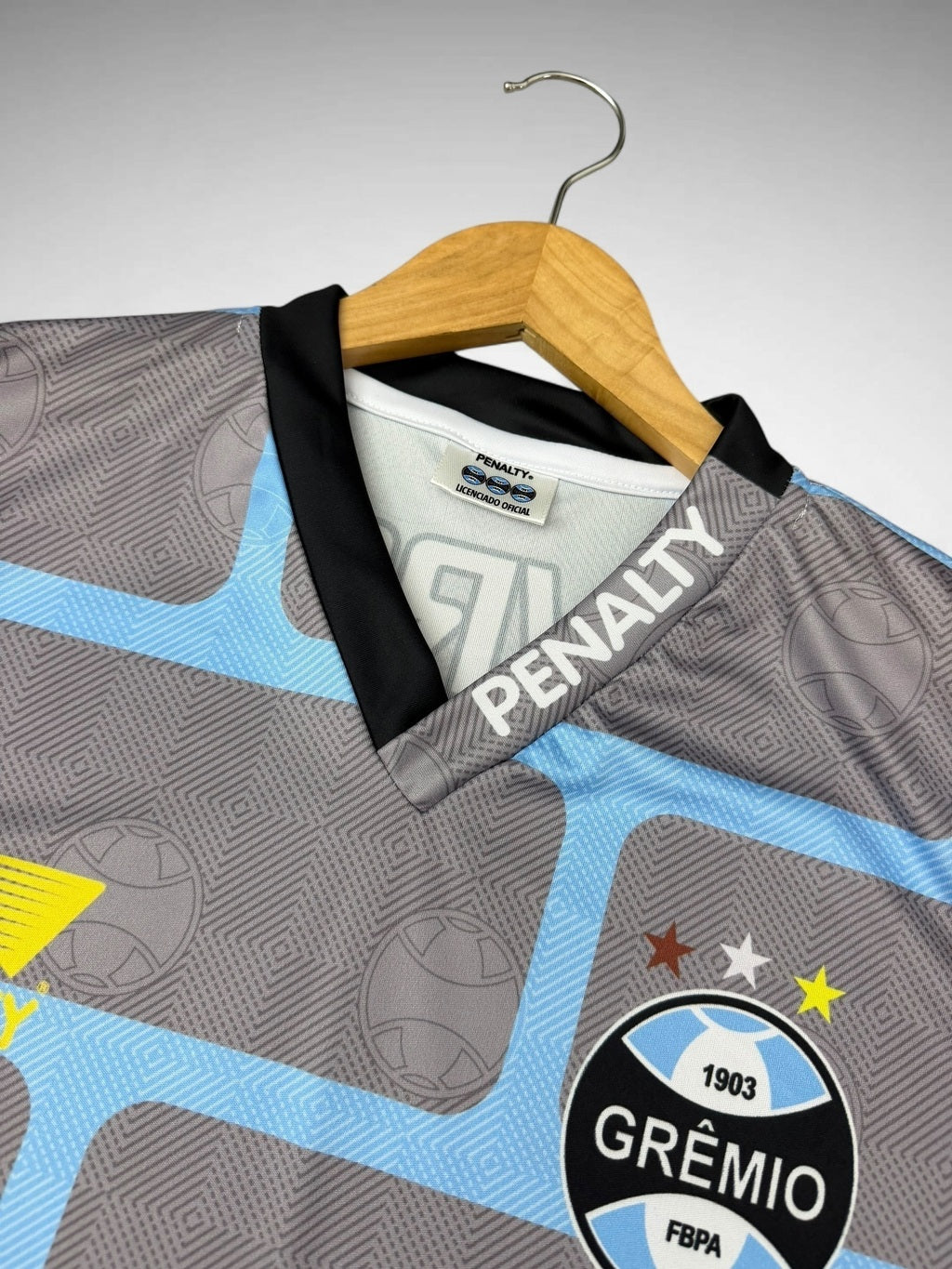 CAMISA GOLEIRO GRÊMIO 1997 MURALHA CINZA “Danrlei”